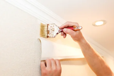 Pose de papier peint au Villey — revêtements muraux et toiles de verre